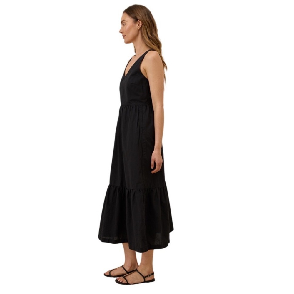 Black Sleeveless V-Neck Maxi Dress - Women - Picture 2 of 11